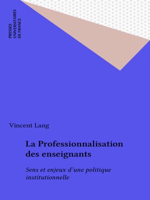 cover image of La Professionnalisation des enseignants